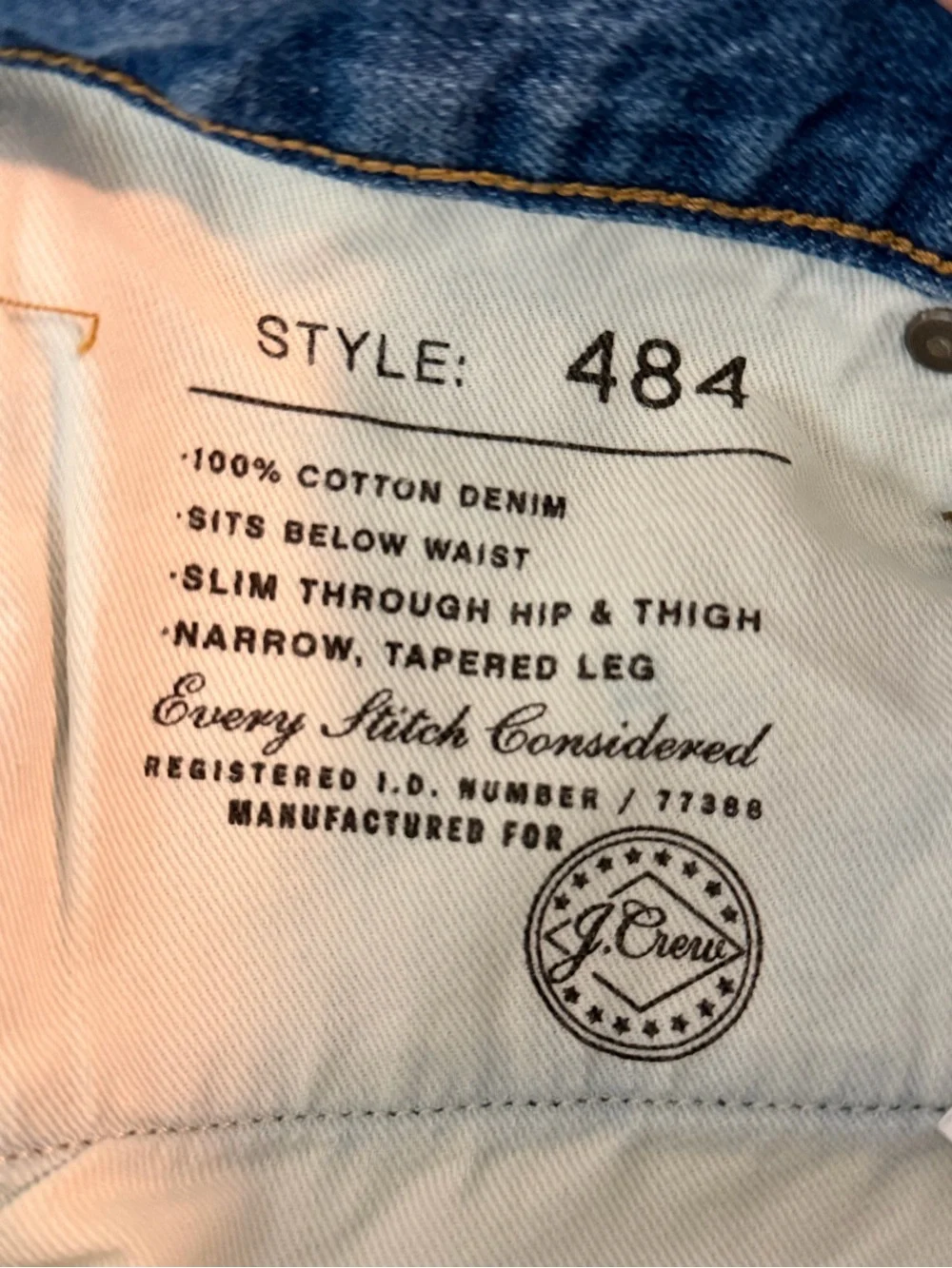 J. Crew Men's Slim-Straight Jeans in Medium Blue Wash #112‎